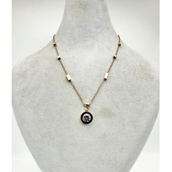 Gold Zincirli Taşlı Kolye